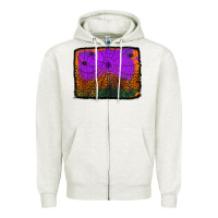 Oatmeal Heather halloween spider web background Zipper Hoodie - Jasminsmagicworld