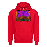 Red halloween spider web background Zipper Hoodie - Jasminsmagicworld