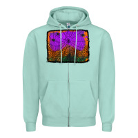 Seafoam halloween spider web background Zipper Hoodie - Jasminsmagicworld