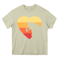 Mossy Vintage Heart Horse Equestrian | Horse lover Heavy Core Tee - linhVisuals