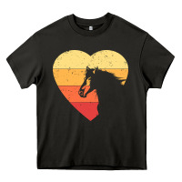 Vintage Heart Horse Equestrian | Horse Lover Heavy Core Tee | Teevron
