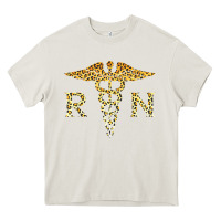 Cream rn registered nurse leopard lovely nursing student t shirt Heavy Core Tee - linhVisuals