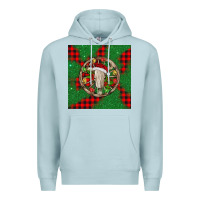 Blue Mist Christmas bull skull Premium Hoodie - BarkalooDesign