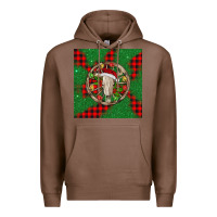 Chestnut Christmas bull skull Premium Hoodie - BarkalooDesign