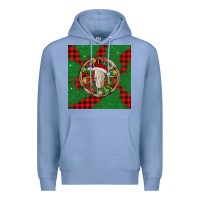 Colony Blue Christmas bull skull Premium Hoodie - BarkalooDesign