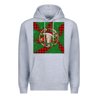 Heather Grey Christmas bull skull Premium Hoodie - BarkalooDesign
