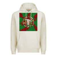 Oatmeal Heather Christmas bull skull Premium Hoodie - BarkalooDesign
