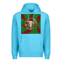 Ocean Blue Christmas bull skull Premium Hoodie - BarkalooDesign
