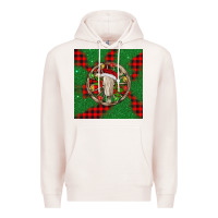 Pale Pink Christmas bull skull Premium Hoodie - BarkalooDesign