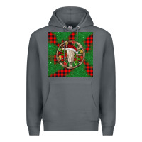Rock Christmas bull skull Premium Hoodie - BarkalooDesign