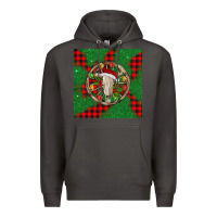 Smoke Christmas bull skull Premium Hoodie - BarkalooDesign
