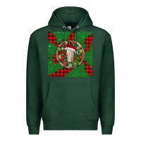 Sports Green Christmas bull skull Premium Hoodie - BarkalooDesign