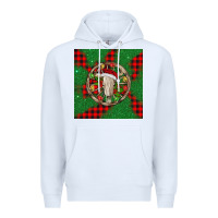 White Christmas bull skull Premium Hoodie - BarkalooDesign