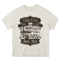 Cream labyrinth words Heavy Core Tee - linhVisuals