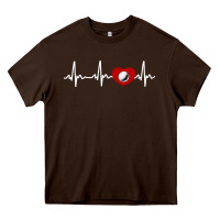 Chocolate Brown my heart beats for golf Heavy Core Tee - linhVisuals