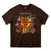 Chocolate Brown tears for fears 24 Heavy Core Tee - linhVisuals