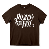 Chocolate Brown pierce the veil front Heavy Core Tee - linhVisuals