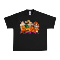 Black Thanks A Latte Autumn Vibes Urban Heavy Tee - CowhideDigitalArt