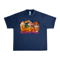 Navy Thanks A Latte Autumn Vibes Urban Heavy Tee - CowhideDigitalArt