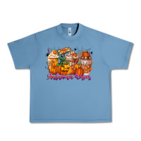 Pebble Blue Thanks A Latte Autumn Vibes Urban Heavy Tee - CowhideDigitalArt