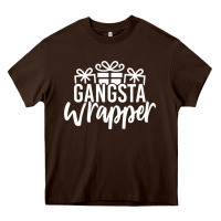 Chocolate Brown gangsta wrapper Heavy Core Tee - linhVisuals