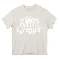 Cream gangsta wrapper Heavy Core Tee - linhVisuals