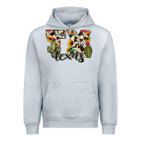 Heather Grey texas state cowhide serape cactus Urban Hoodie - RanaPortraitStore