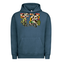 Pigment Midnight Navy texas state cowhide serape cactus Urban Hoodie - RanaPortraitStore