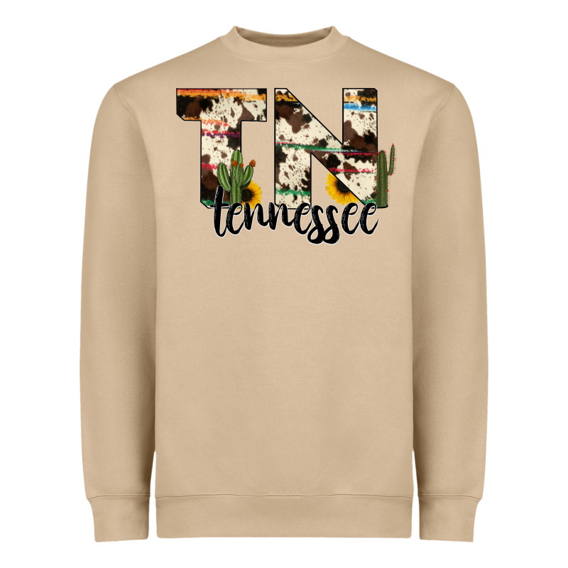 Tenesse State Cowhide Serape Cactus Heavyweight Sweatshirt by RanaPortraitStore | Teevron