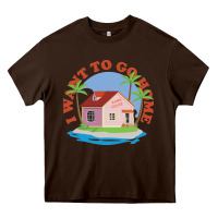Chocolate Brown i want to go home Heavy Core Tee - linhVisuals