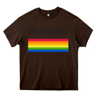 Chocolate Brown polaroid color spectrum horizontal Heavy Core Tee - linhVisuals