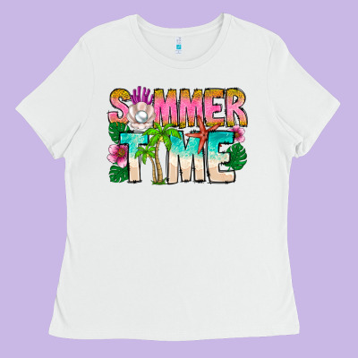 Summer Time Ladies Tee Designed By Cowhidedigitalart