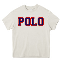 Cream polo Heavy Core Tee - linhVisuals