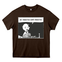Chocolate Brown my anxieties have anxieties   peanuts Heavy Core Tee - linhVisuals