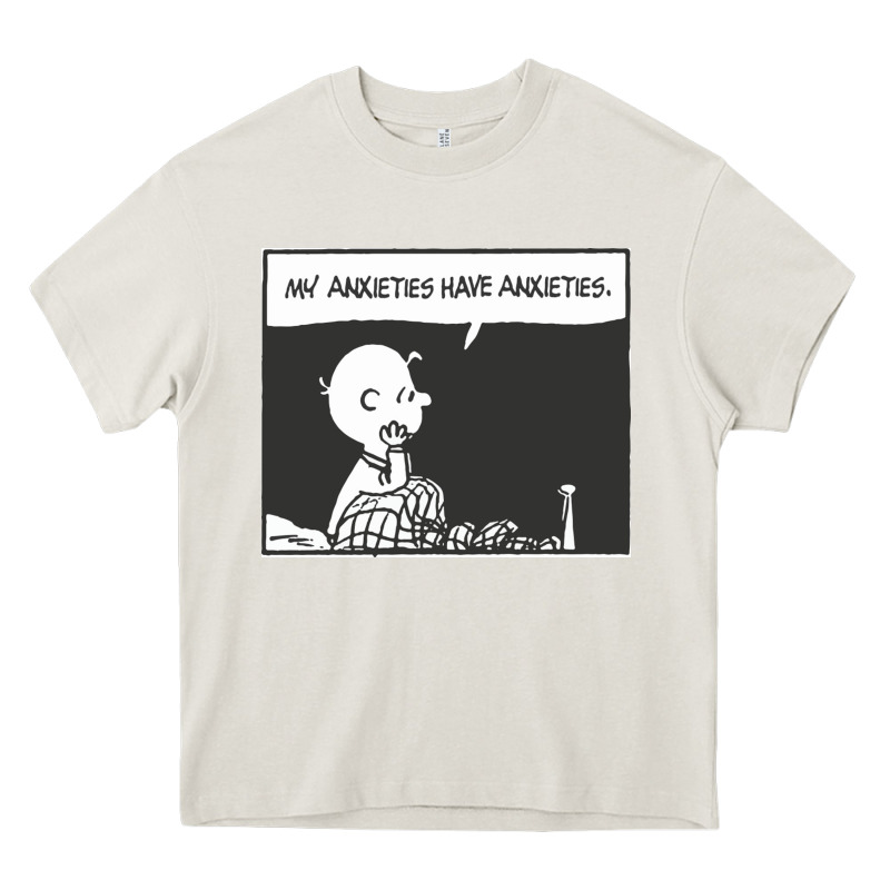 My Anxieties Have Anxieties   Peanuts Heavy Core Tee by linhVisuals | Teevron