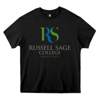 Black russell sage college Heavy Core Tee - linhVisuals