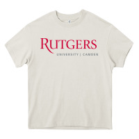 Cream rutgers university–camden Heavy Core Tee - linhVisuals