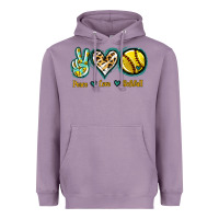 Lavender Peace Love Softball Heavyweight Hoodie - Jasminsmagicworld
