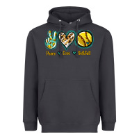 Smoke Peace Love Softball Heavyweight Hoodie - Jasminsmagicworld