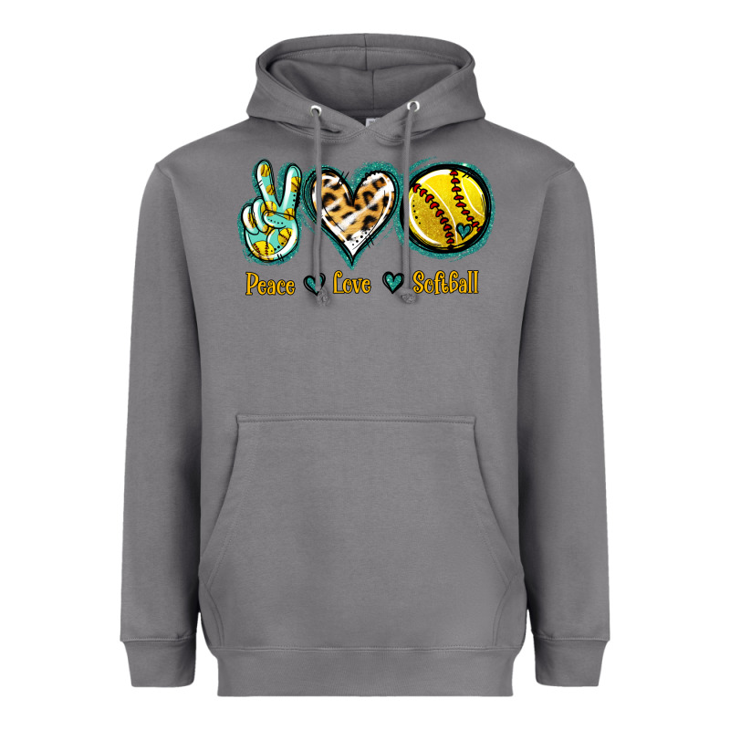Peace Love Softball Heavyweight Hoodie by Jasminsmagicworld | Teevron