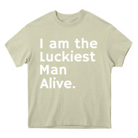 Mossy luckiest man alive Heavy Core Tee - linhVisuals