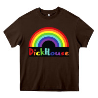 Chocolate Brown dick house Heavy Core Tee - linhVisuals