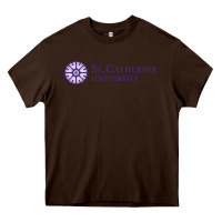 Chocolate Brown st. catherine university Heavy Core Tee - linhVisuals