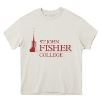 Cream st. john fisher collage Heavy Core Tee - linhVisuals