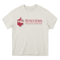 Cream stevens institute of technology Heavy Core Tee - linhVisuals