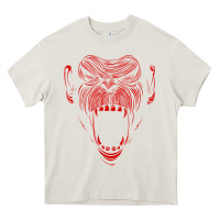 Cream primal onnit t chimp Heavy Core Tee - linhVisuals