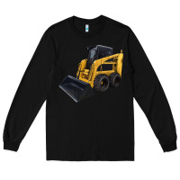 Black Skid Steer Loader Long Sleeve Tee - LillyAllenDesigns