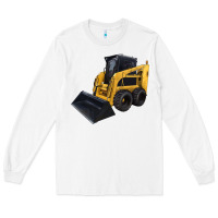 White Skid Steer Loader Long Sleeve Tee - LillyAllenDesigns