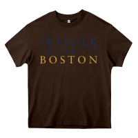 Chocolate Brown suffolk university Heavy Core Tee - linhVisuals