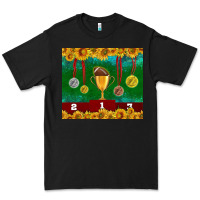 Black american football trophy cup and medal tumbler Premium Tee - BundleAndBundleShop